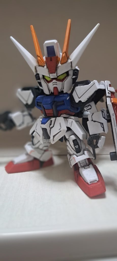 いつも通り加工無しで部分塗装。デカールは水星の魔女デカールより拝借。スミ入れ、艶消し吹き仕上げです。