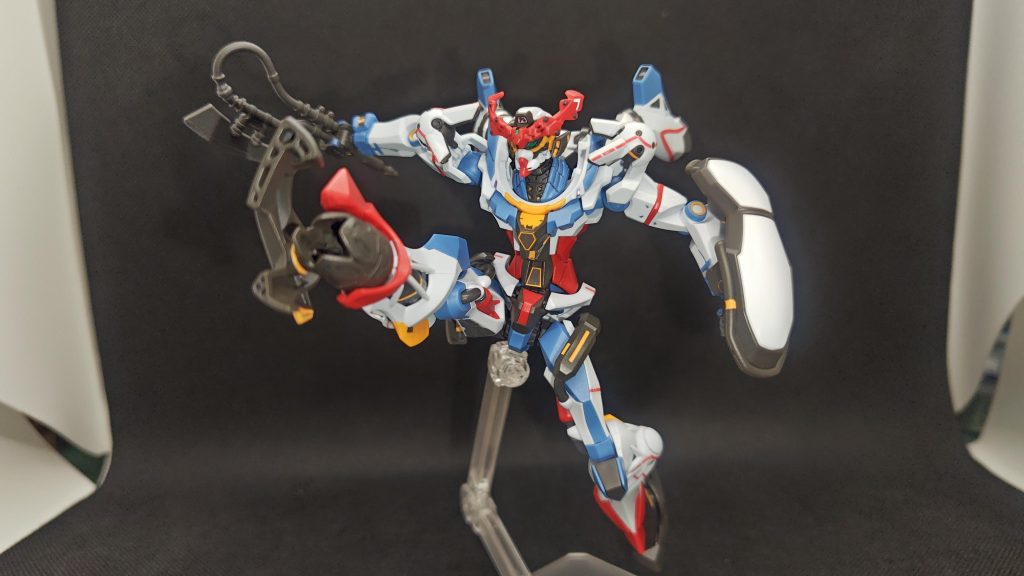 軍警ザクを蹴っ飛ばすところをイメージして。マチュらしいシーンかと。トビダシテイケ!