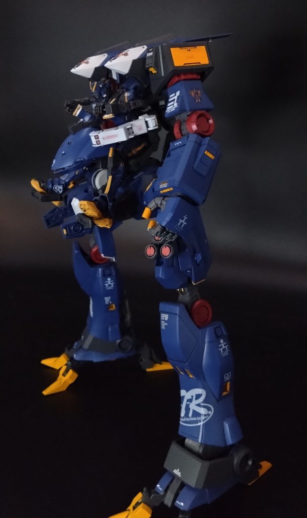 一年戦争後期に現れたジオン重MA ビグ・ザム・・その怪物が量産化され連邦に多大な損害と恐怖を見せられた連邦は今後ジオン重MAの更なる量産の暁には連邦の脅威になってしまうと考えた特殊部隊ティターンズの総司令バスクオム少佐はジオン重MAと対抗するために多くの開発機関を結集しまさにティターンズの精神を形にした機体なのである。