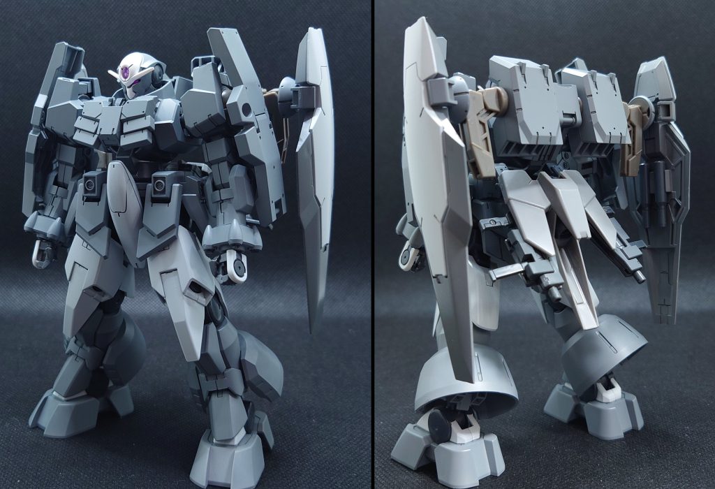 GN-EX(重装備仕様)換装バリエーションの1つでストライカージンクスの装甲や盾を増加、更に増槽も兼ねたバックパックで可動時間を伸ばし付属のディフェンスロッドをGN-XIVのシールドへ変更しGNフィールドを展開出来るようにし堅牢化に成功。脚部はオーガ刃-Xの物でGN粒子によるホバー走行を可能とし、重装備でありながら機動力を損ねずに運用することが出来る。ただし重装備のためGNドライヴによる空中浮遊効果は残っているものの、空中では速度も機動力出ないため適性はイマイチ。Gジェネ的な適性では…宇宙C空中D陸上A水上A水中Bといったところである。