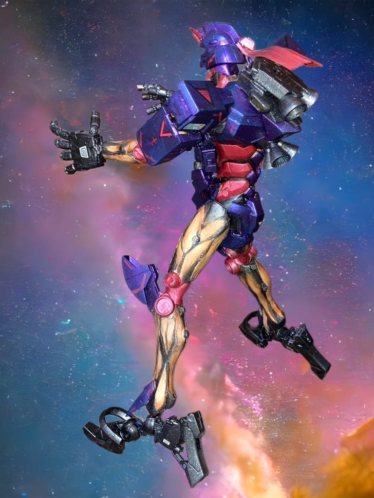 後ろはこんな感じ。とにかく気持ち悪い感じに塗装できたらと。心臓を捧げる覚悟で塗っていきました。