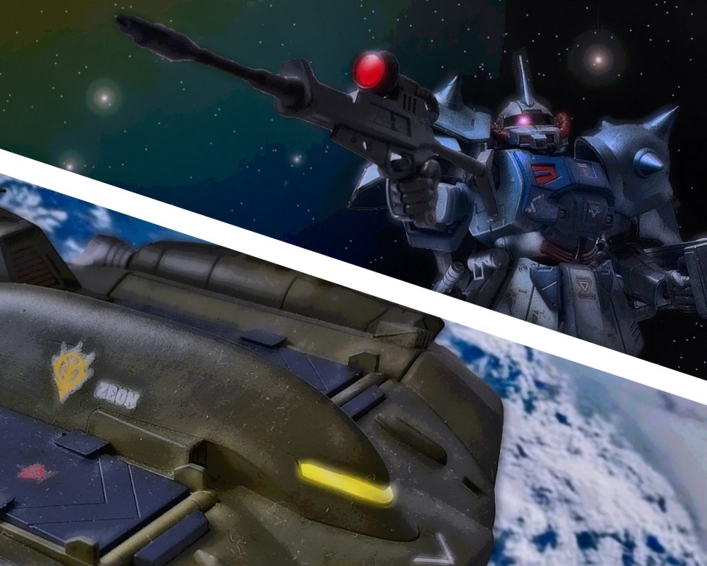 「黙りなさいっ!!あれを完成させるにはその船がいるのよっ!?」「このノアズ・アークは人々における希望の方舟だ。…その冠が意味を成す為にもサイド2、アイランド・イフィッシュの惨劇を繰り返してはならん。それも今度は自国であるマハルを…、彼らに限らずアサクラの海兵達の家族も数多くいるあのコロニーを自らの手で汚す等あってはならんのだ」「公国軍士官にまでのし上がったからって下級階層バンチのスペースノイドが私達と同じだと思うんじゃないわよっ?」「その見下したものの見方が、今のジオンの目を曇らせているのだ。スペースノイドの独立自治権を謳いながら、その先に見据えているのは気に入らぬものを排除する独善的な思考でしかない。このノアズ・アークはそんな愚か者達から民を救う為に使わせてもらう」「やっぱりクーデターじゃないっ、本国と一戦交えようっての?」「そうではない…、ヤツがノアズ・アークを欲しているのは、これから造る大型戦略兵器の中央コントロール旗艦の役割と内部への機材運搬だ。だが搬入作業だけならまだしも問題は中に何万人と住む住民達。恐らくアサクラは短期間であれを完成させる為にマハルへサイド2と同じ毒ガスを使うだろう」「………………」「私が交渉するのはそのマハルの住民を救う為だ。回りだした歯車はもはや止められんだろう…。だがこのノアズ・アークはマハルに住む全ての住民の避難の為に使わせてもらう！」