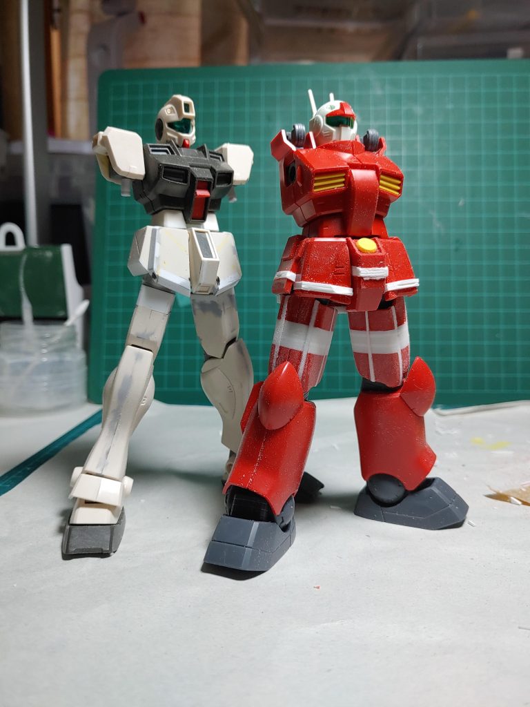 製作開始したのはガンスタにも上げているジムコマンドと同じ時期（2022年12月頃）でした。