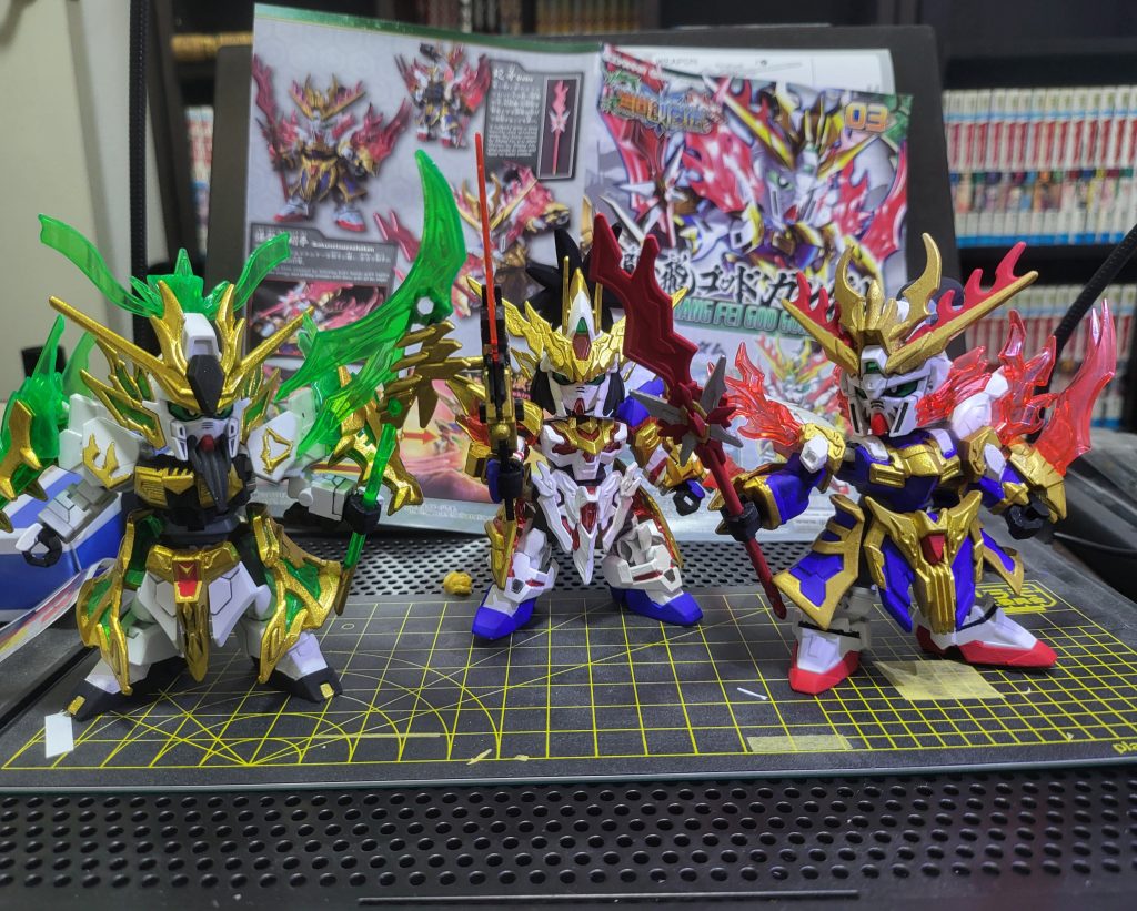 そして長い月日を経て揃った義兄弟たち　桃園の誓いっぽくポーズ そして次はいよいよ魏の3人へと…