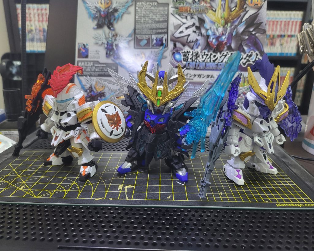 最後は3体揃って(gandam-hand2)次は呉の3体を作っていきます🎵