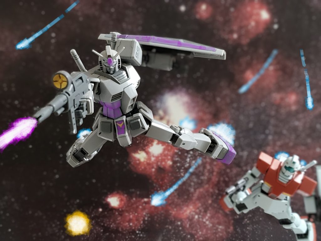 その時❕連邦軍の更なる救援部隊が戦闘宙域に到着~🙌✨プリムス艦隊に攻撃を仕掛ける😎👍️どうやら駆けつけた部隊は独自の行動をする特務部隊のようだ😊思わぬ増援に下がり始めるプリムス艦隊~🤩🎵
