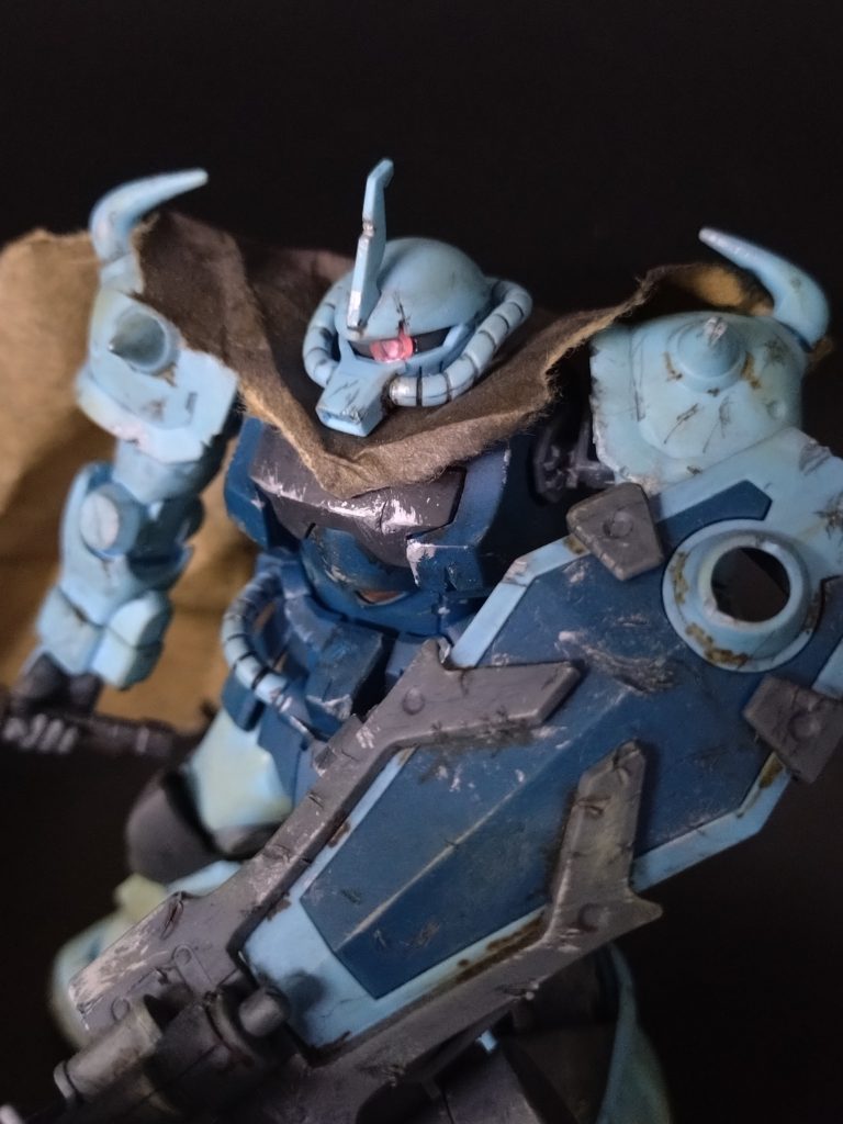 HG グフカスタム　ウェザリング　マント