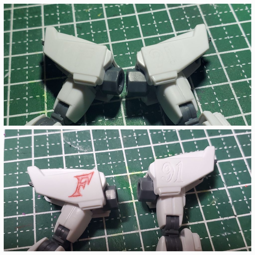 今回やりたかった事が終わってしまった。※ここで白いランナーを溶かしたパテを使った事に後々後悔した😂