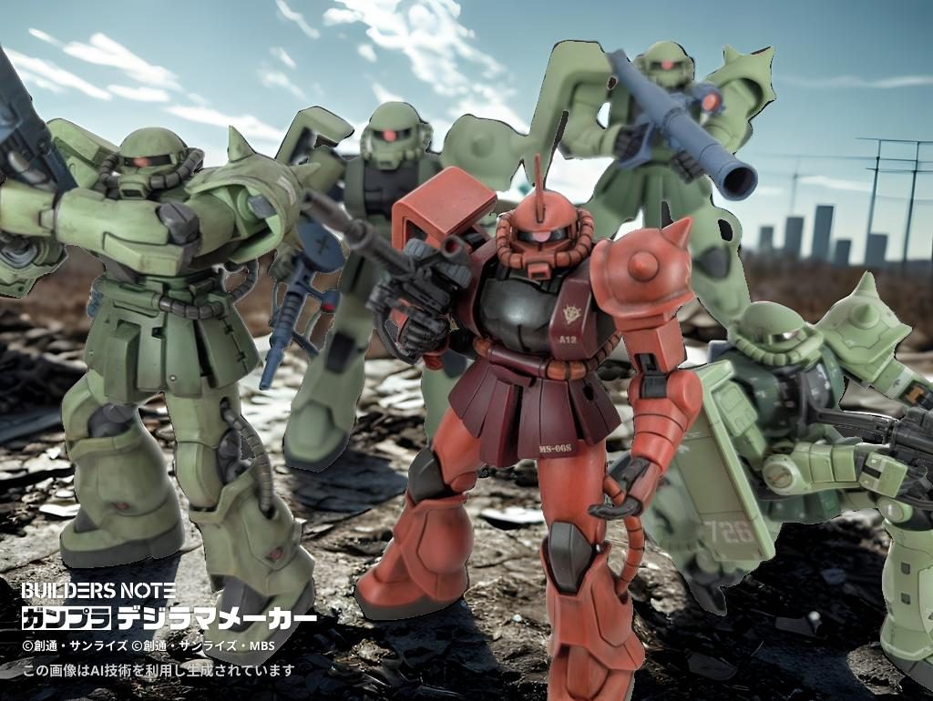 我が家のザク達(zaku-kao7)これでも連邦の天パの白いモビルスーツには勝てないんだろなぁ（笑）