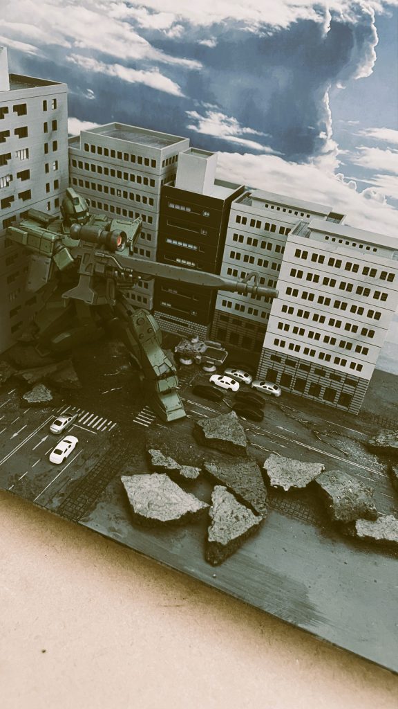 ジオラマ全景です。背景は箱根技研さんからいろいろと試してます。