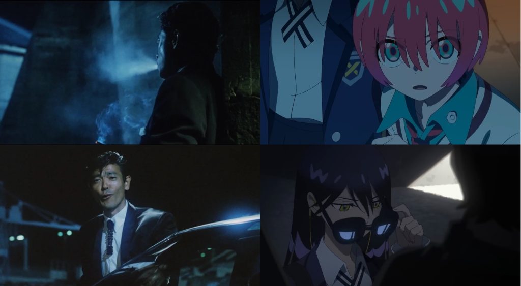 やがてタカとユージは事件を通じてマチュとニャアンと出会う事になる（ちなみにニャアンはマチュの通う学校に転校生として登場する）。 