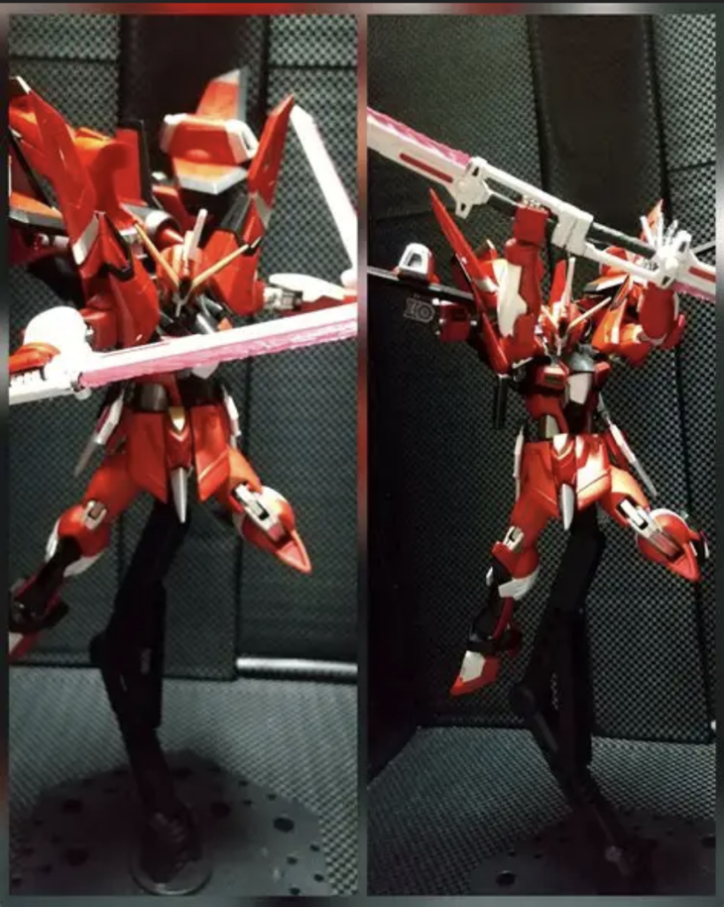 【Lava Raven】に懸架されている2振りの対艦刀【エクスカリバーレーザー対艦刀】は近接剣戟や対艦戦闘で遺憾無く威力を発揮し、二刀流の他連結させて使用する事も可能。