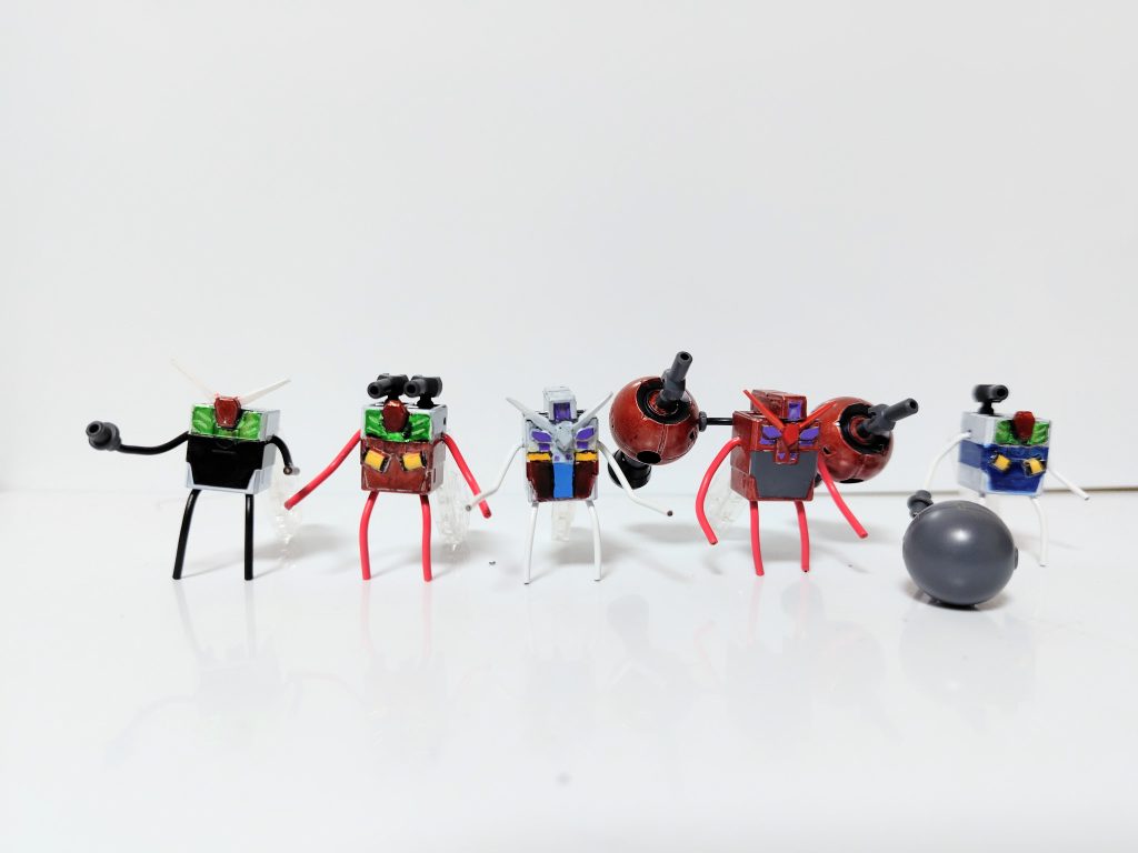 GQbeginningの機体達で集合写真