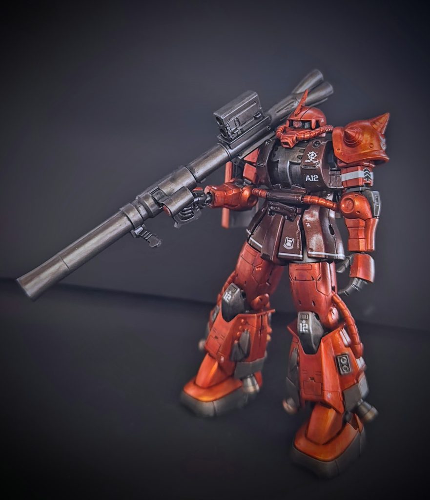 前面カット。脚部周りのカラーリングは自分の好みで塗り分けています。