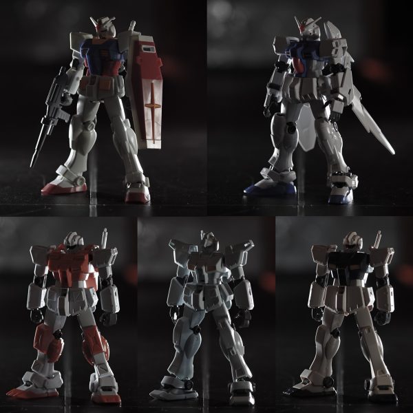 1/144スケールでVer.ka。先人達の多くの作例を参考にしながら独自の方法も試し中。顔はステイメン。スネはEGガンダム。シールドはジム改とパワードジムの2個イチ。こういう誰もやってない工作はとても楽しい。未制作のstudio RECKLESSのガレキ2種類とGFFガンダムが手元にあるのでそれをゲージにしつつ、1/72センチネル0079大団円ガンダム作例とカトキ原稿とにらめっこしながらちゃんと完成を目指そう。自作関節でキット並みの可動範囲を確保する技術は無いし、アクションポーズで飾るような趣味も無いので、立ちポーズの関節固定でいいのではと思ってる。使えそうと思ったパーツがあれば惜しみなく流用するので、際限なくバラバラキットが増えてジャンクパーツの山になる。余剰パーツだけでテキトーなガンダムとジムがいくつかできそう。（3枚目）
