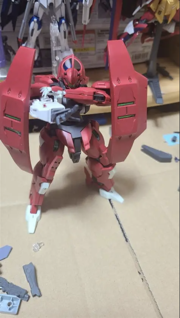 ユニコーンの腕も今回は制作しました。ポーズのイメージとしてはティアキンのリンクです。