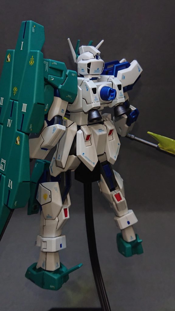 使用した塗料タミヤカラースプレー・ガンメタル・ライトメタリックブルー・コバルトグリーンガンダムカラースプレー・MSホワイト