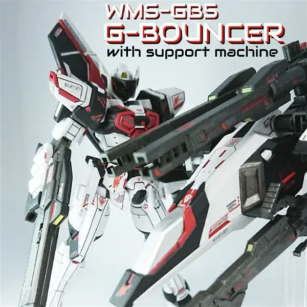 HG G-BOUNCER アクリジョン筆塗り全塗装7機体目です。初めて尽くしでした！支援機、デカール、トップコートやってみました！