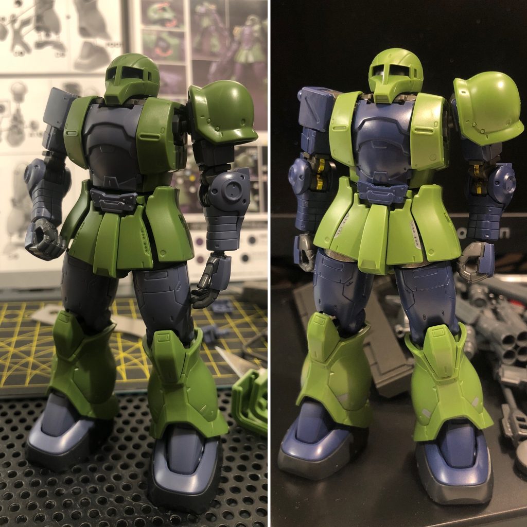 頑張って塗装したものの成型色とあんまり変わらず(￣▽￣;)