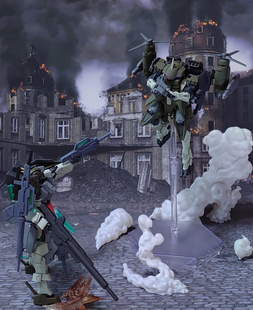 “ケルディムガンダムサーガType.GBN”とのバトル、至近距離での“狙撃戦””。