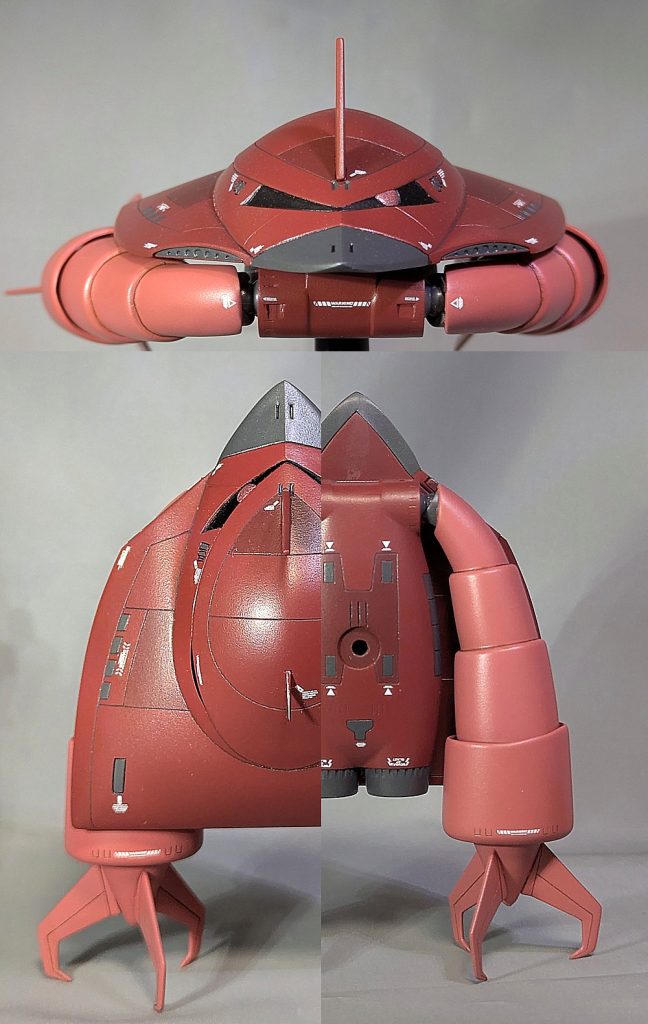 大河原画のラインを入れようと思いましたが、塗装後のマスキングが面倒だと思ったのでデカールまでで留めました