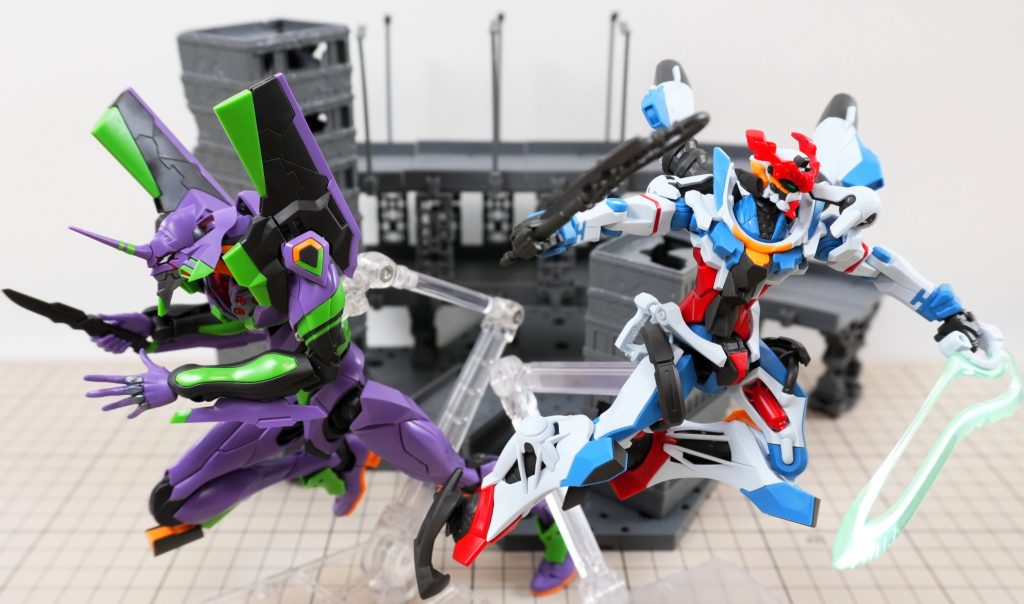 今回使用した２体になります最近はガンプラばかり作っていたのでエヴァの作成は構造やギミックが凄く新鮮で楽しかったです