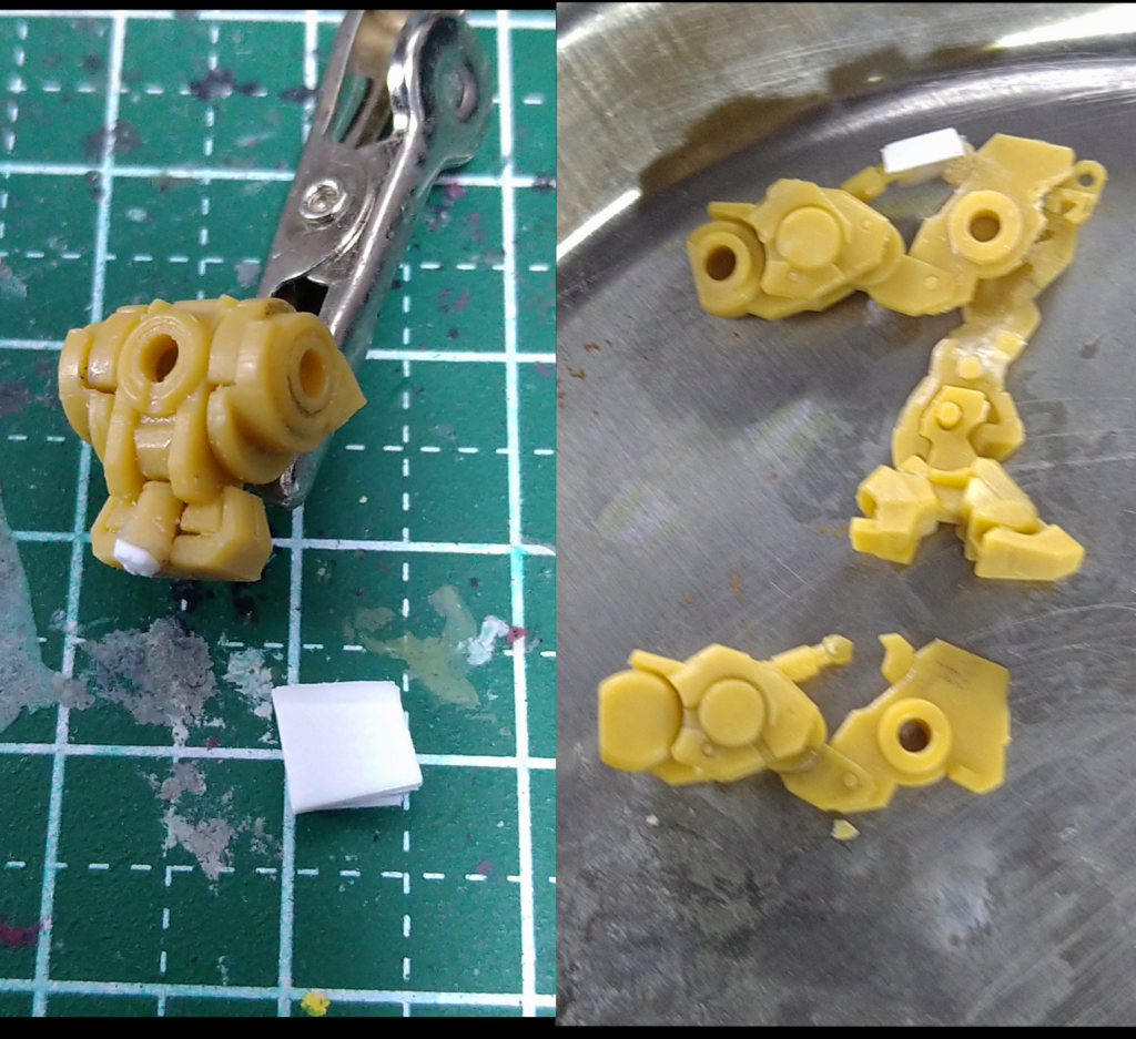 下を向けるように背骨を延長膝立ちできるように足を調整