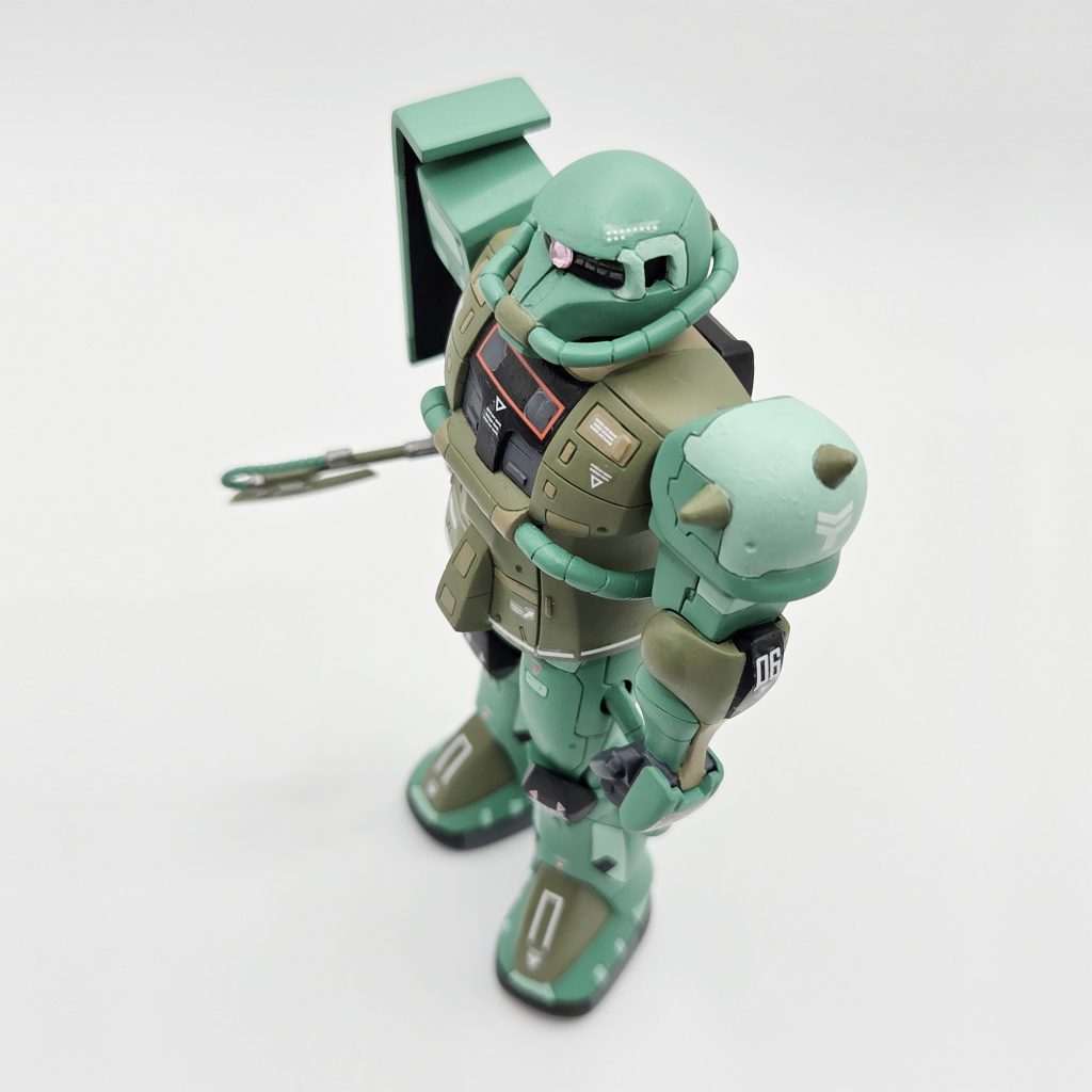 頭に撃墜マークのデカールを貼りました。が、機体には汚れがないのでパイロットはとんでもない凄腕なんでしょう。