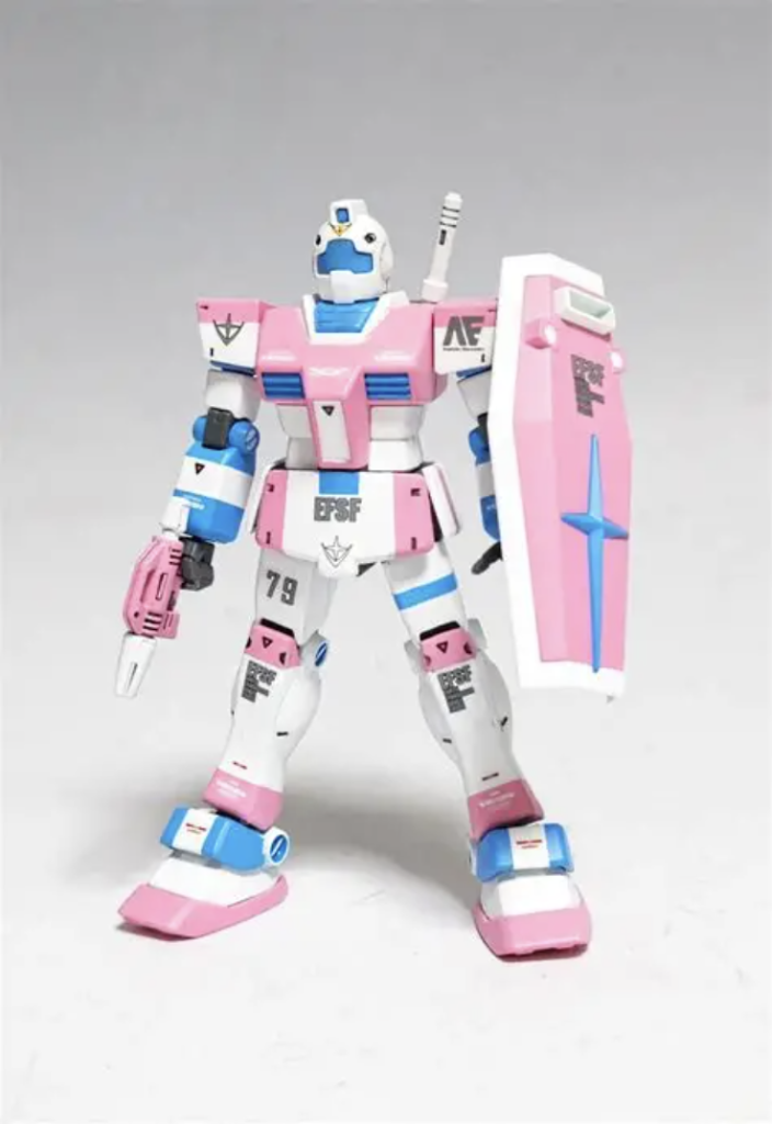 HGUCジムを使用ラッカー、水性、エナメルで塗装水転写式デカールを使用 