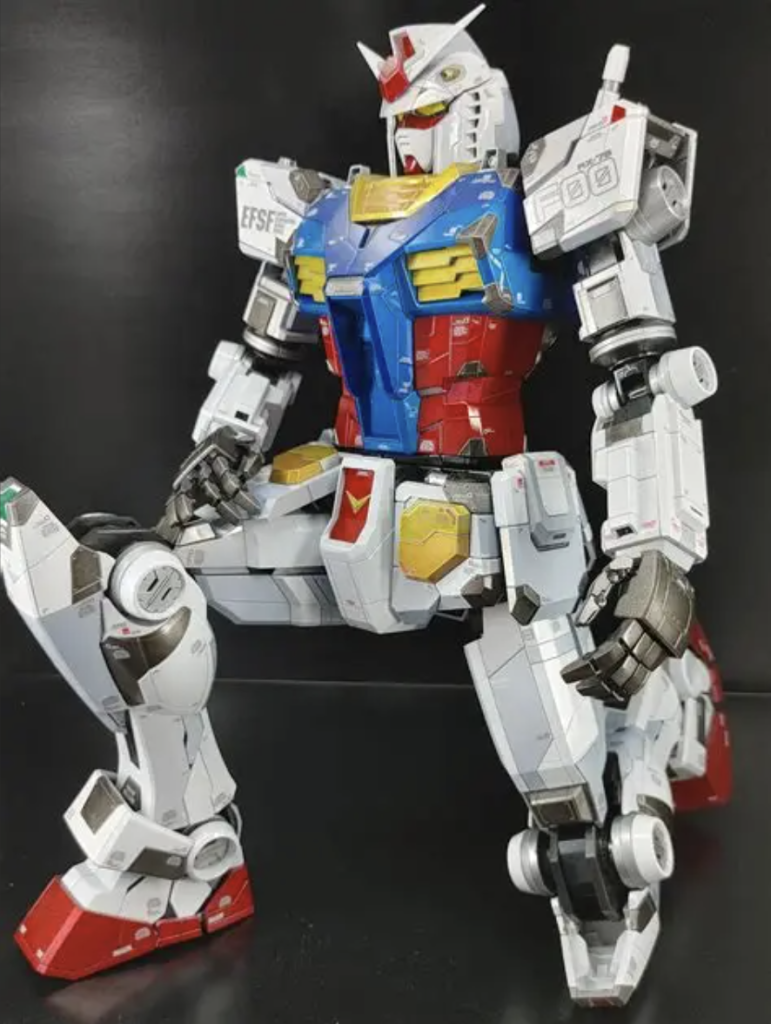 大きすぎて撮影ブースからはみ出ます。作りやすいキットで、色分けもパーツ分割で完璧です。