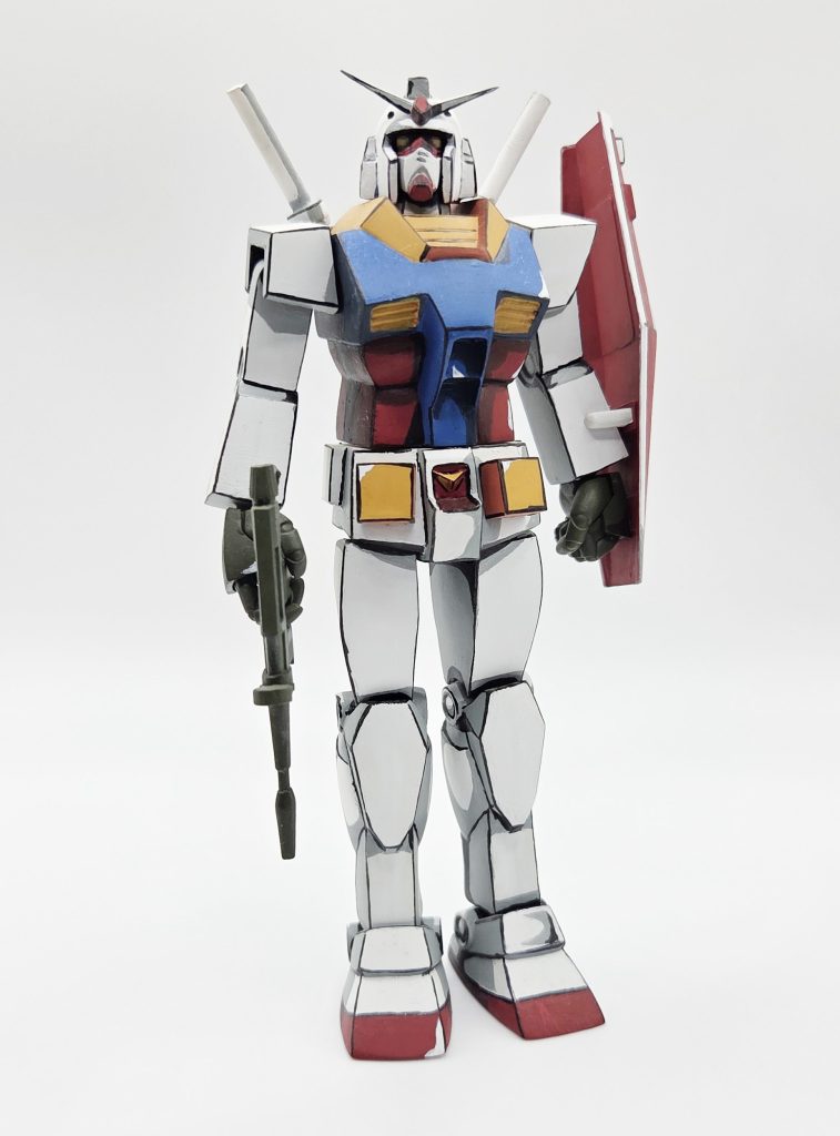 飄々としていて且つ、骨太なイメージで作成しました。シールド裏は安定の赤！ただ、なんとなく完成させたくない気持ちもあって、耳の黒はわざと塗ってません。RPGでラストダンジョンで攻略ストップしがち病が発症(笑)