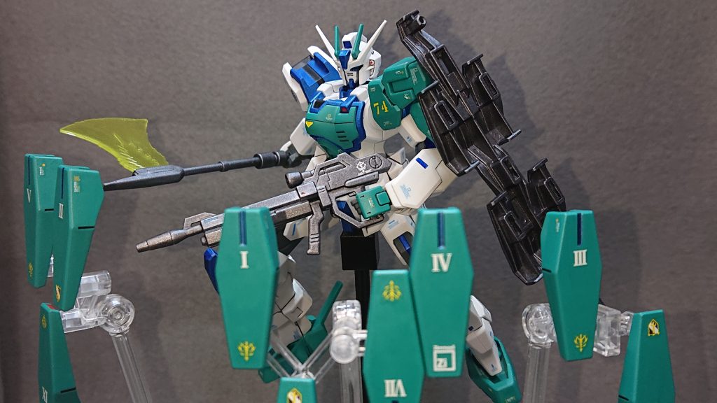 今回のお気に入りポイントは“機体コンセプト”と“カラーリング”です機体コンセプトとしては、GNシールドビットを使用しているのに敢えての近接型というところが気に入っていますねｗ自分にもっと技術力と発想力があれば、ビットそのモノに工夫を凝らしたかったのですが、力及ばずで残念です…その分、武装やサイコフレーム、設定などで個性を出すことが出来たのは、今後の自分の制作活動に大きくプラスになる要素となりました！動力源にサイコフレームの導入案を出してくださった油壺の蒼き流星！さんにはホントに感謝ですねｗカラーリングは自分でも驚くほど上手くまとめることが出来ました✨自分の作る機体はカラフルになりがちなのですが、今回は白を基調に少ない色数で纏めることが出来た珍しいデザインなりましたね！すごく気に入っていますｗ💡こういった配色の機体が意図して作れるように精進したいと思います！✨では、最後までご覧いただきありがとうございました