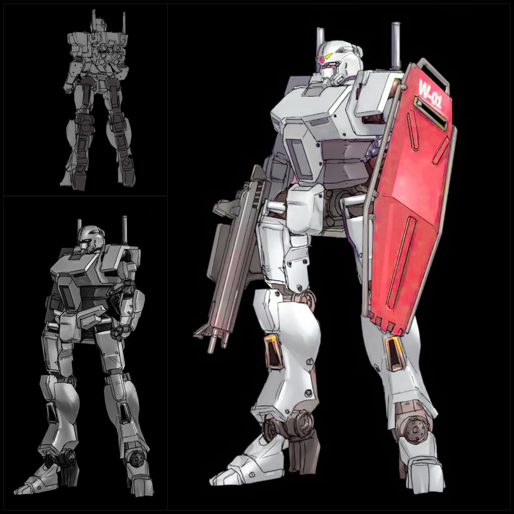 作品名：mecha-bu<p>ヴァカガンのために大量のジム系ガンダム系のジャンクパーツが出るのでそれならコイツを作りたいなと思ったけど、腹くらいしか使えるとこ無いかな。</p>