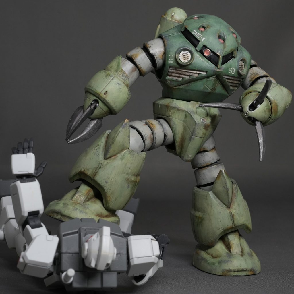 『HGUC ズゴック』初めての水性塗料筆塗り