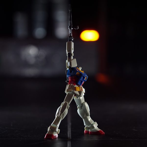 初めて買ったエントリーグレード。パチパチっと組んで無改造でラストシューティングのポースちゃんととれるの素晴らしいね。（1枚目）