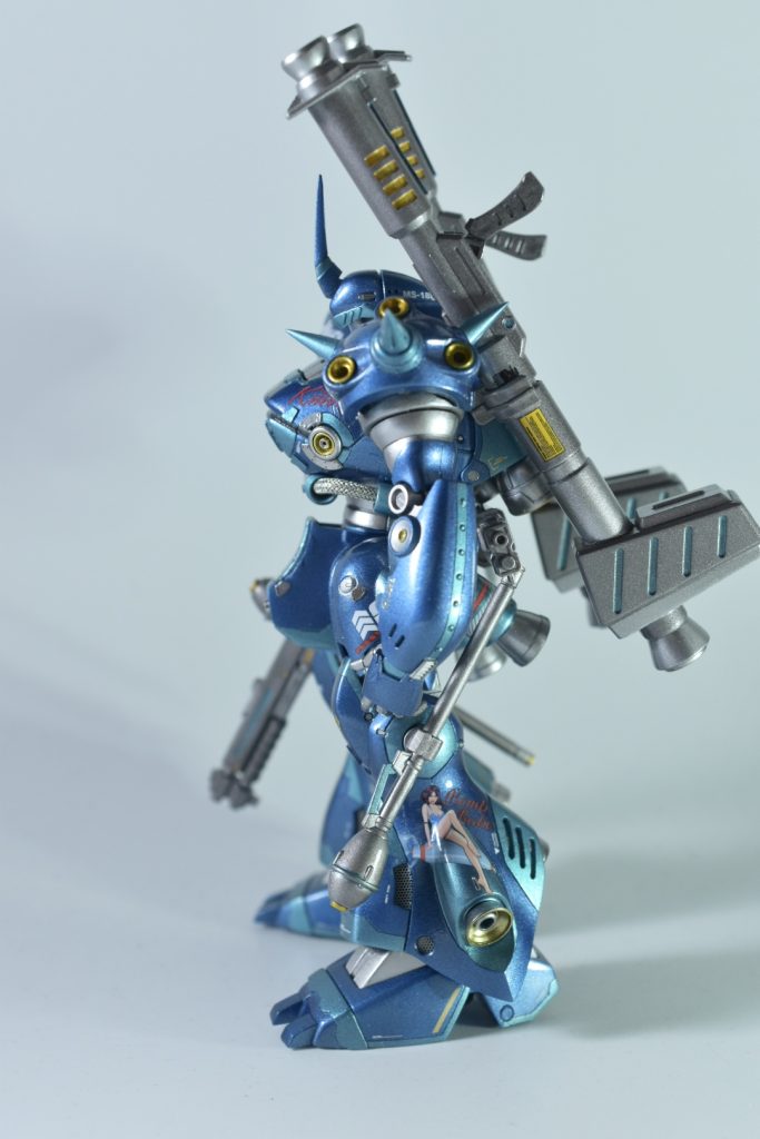 横左脚のグリーンフィールド、キャンペーンガールデカールお気に入りです!!ジオン系のMSに似合うと思うんですよね(gundam-kao6)