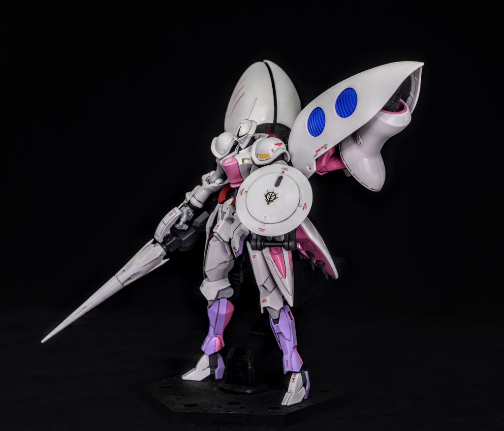 開発中の試作型キュベレイのパーツを、近衛仕様の高機動型ギャンに組み込んだ急造仕様です