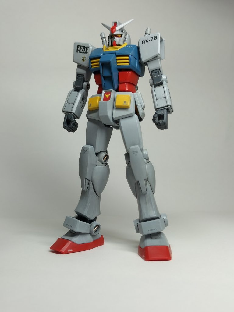 最後は煽りで✨️初めてのEG、作りやすさ、塗りやすさに感激(gundam-kao6)そして何よりプロポーションと顔の作りがイケメン過ぎ(gundam-kao3)個人的には1/144ではベストな78ガンダムだと思います(gundam-kao7)コスパが高すぎます(gandam-hand2)最後までご覧いただきありがとうございました✨️