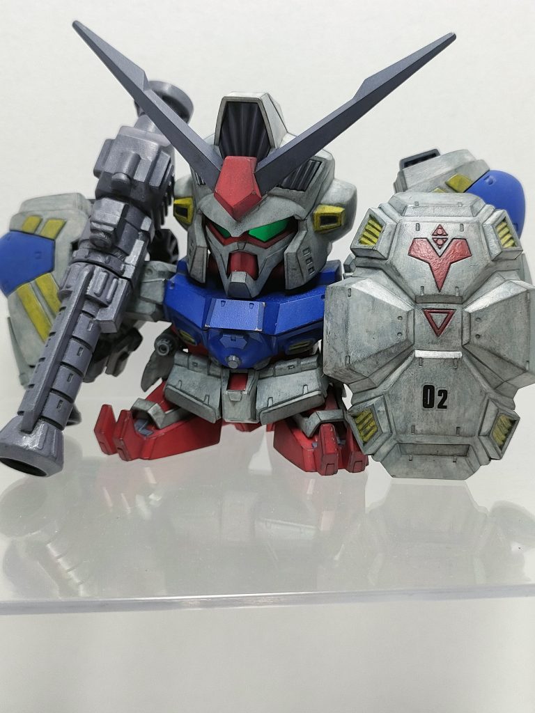 BB戦士　ガンダムGP02 筆塗りウェザリング