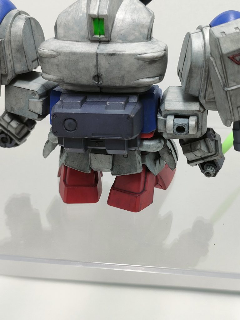 後ろをアップで。