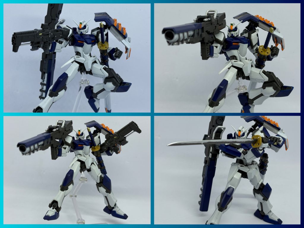 M.S.G.よりフリースタイルバズーカ、ストライドライフルゼロ。霊子戦闘機・試製桜武の刀、ヘキサギアのガバナーについてた盾を使用。