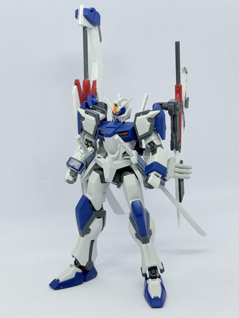 作品名：<p>次回作。現状九刀流だけどどうしようかな。腰の対艦刀はうるさいかな……イモータルのやつにしようか悩み中。 塗装は次の休日にでも。自作武器もまだまだスジボリとかしないとだから気長に。</p>