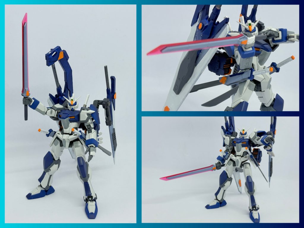 エアリアル改修型バックパックの真ん中、なんか丁度良い窪みがあったのでデコレーションパーツで筒状にしてシュバルゼッテの剣を差し込んだ。これ差しっぱなしの時に正面から見るとイージスジャスティスセイバー系みたいな頭の形に見える。おもろ。