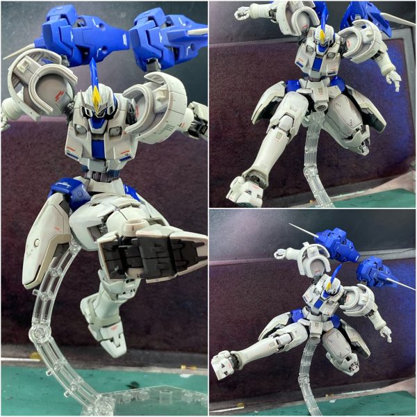 ウルトラマンフレーム内蔵の効果、なかなか綺麗な膝立ち姿。跳び蹴りもいけます！まだまだ調整段階ですが方向性は良さげです😊（2枚目）