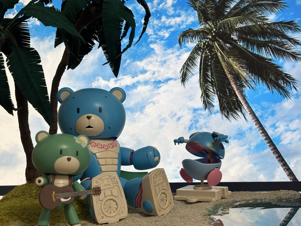 何気にモニターのヤシの木が湖面に映るのは良きなきがした一枚