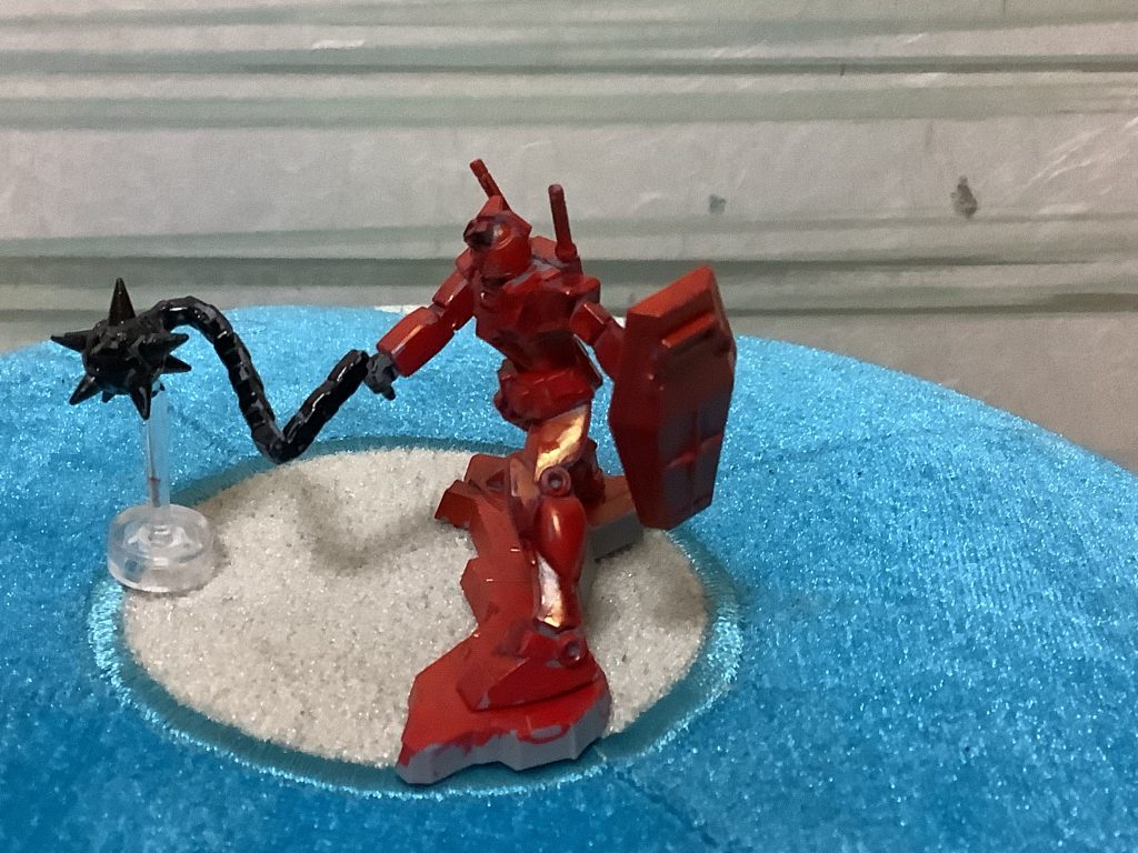 シールドも赤くしています。