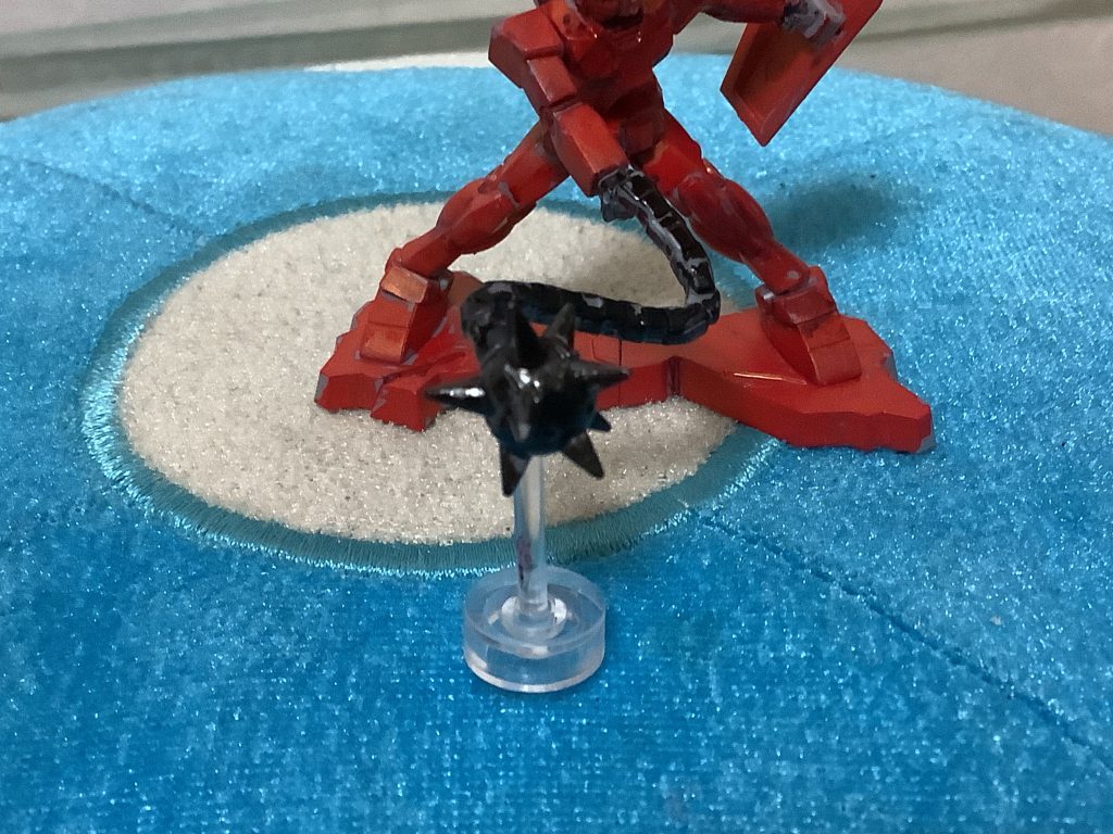 ガンハンは、ガンメタリックで塗装しました。