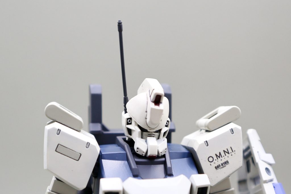 ［個人的ポイント①］頭部のミキシングは結構苦労しました(gundam-kao9)パテで補強しながらなんとか見ることのできる程度にはなったかと…笑