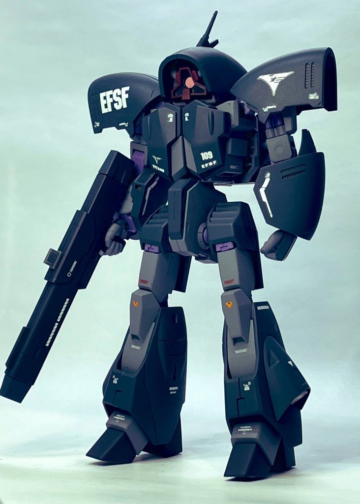 HG アッシマー完成。アンクシャカラーに全塗装。前回作ったティターンズカラーと同じ色はなんかつまらないので微妙に変えてみました。