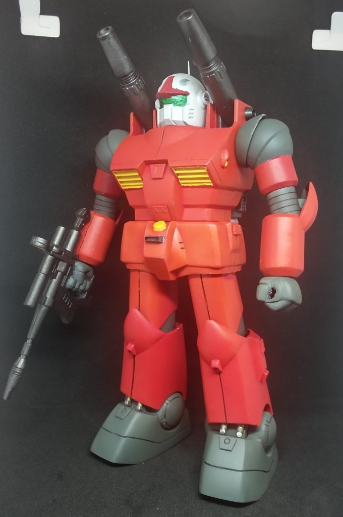 修正後塗装ガンダムマーカーって水性のクリアでも溶けるのですね・・・